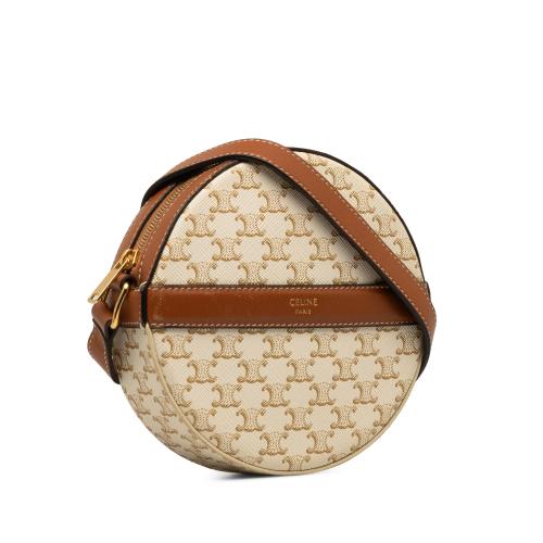 Celine Triomphe Round Purse on Strap