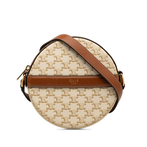 Celine Triomphe Round Purse on Strap