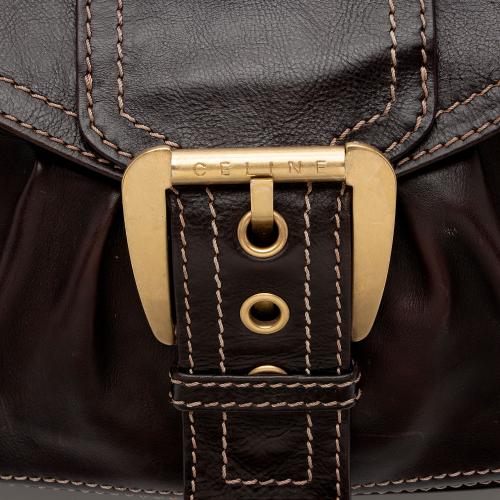 Celine Vintage Leather Buckle Shoulder Bag