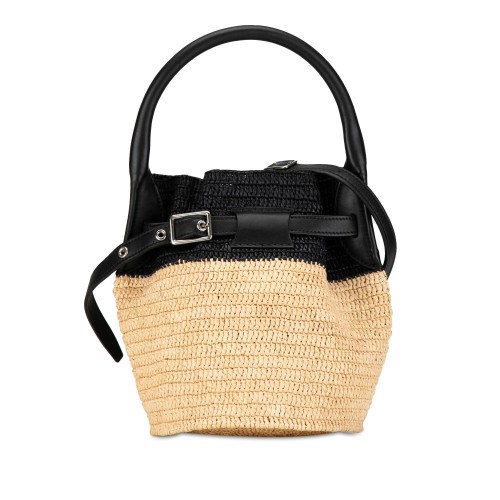 Celine Woven Raffia Nano Bucket Bag