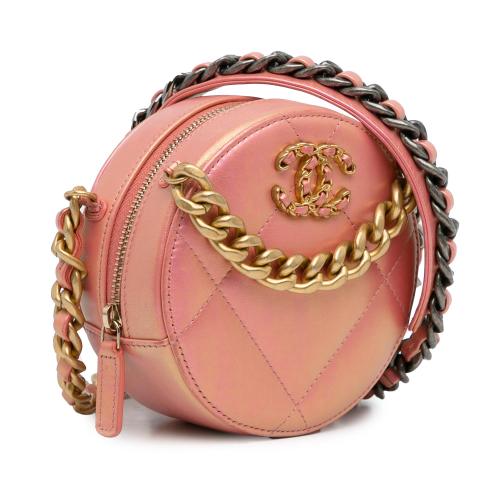 Chanel 19 Round Lambskin Clutch With Chain