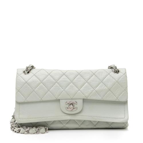 Chanel Aged Calfskin Long Medium Double Flap Bag