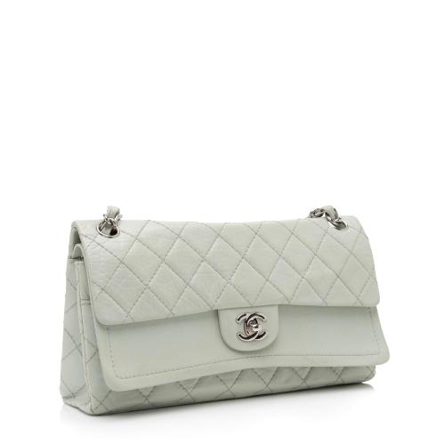 Chanel Aged Calfskin Long Medium Double Flap Bag