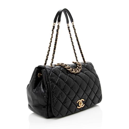 Chanel Aged Calfskin Pondichery Large Flap Bag