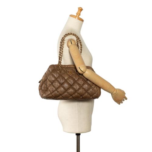 Chanel Bubble Quilt Bowling Bag