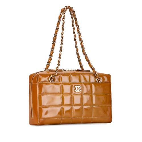 Chanel CC Chocolate Bar Patent Shoulder Bag