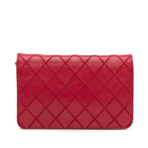 Chanel CC Lambskin Wild Stitch Wallet on Chain