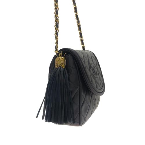 Chanel CC Matelasse Tassel Flap Crossbody Bag