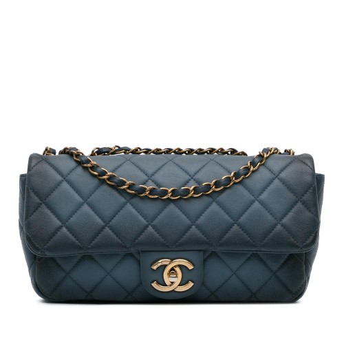 Chanel CC Quilted Calfskin Ombre Flap