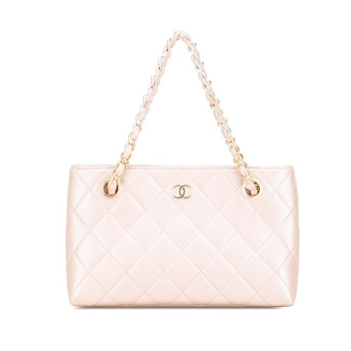 Chanel CC Quilted Irisdescent Lambskin Chain Handbag