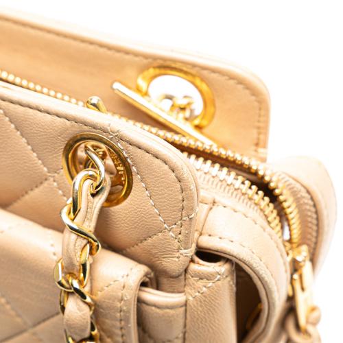 Chanel CC Quilted Lambskin Front Pocket Crossbody