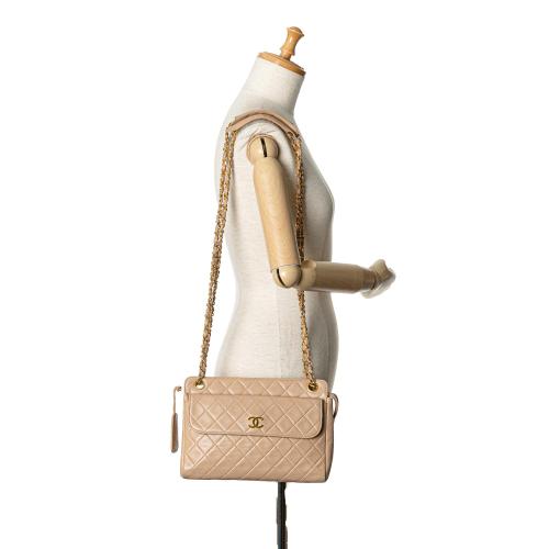 Chanel CC Quilted Lambskin Front Pocket Crossbody