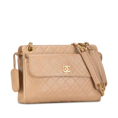 Chanel CC Quilted Lambskin Front Pocket Crossbody