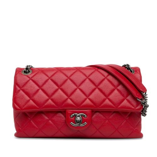 Chanel CC Quilted Lambskin Single Flap