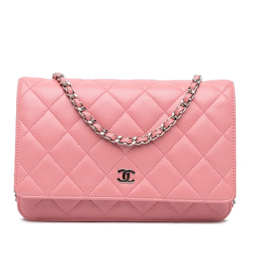 Chanel CC Quilted Lambskin Wallet On Chain