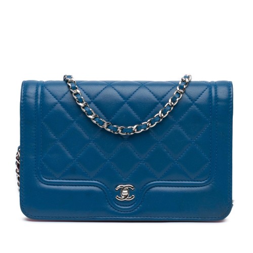 Chanel CC Quilted Lambskin Wallet On Chain