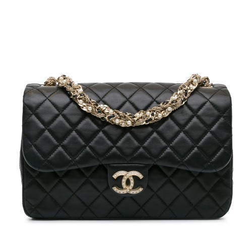 Chanel CC Quilted Lambskin Westminster Pearl Flap