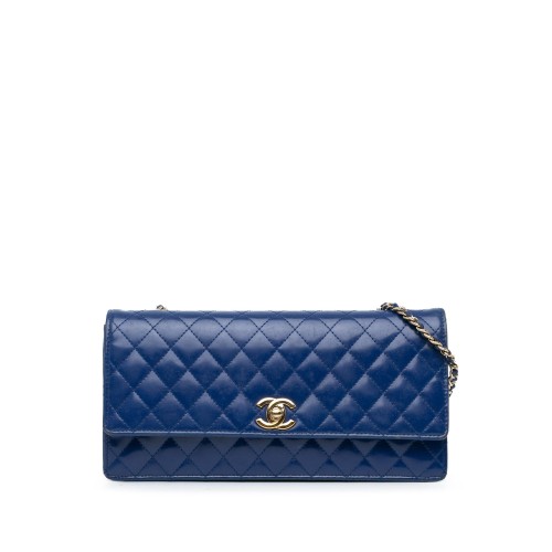 Chanel CC Quilted Patent Long Flap