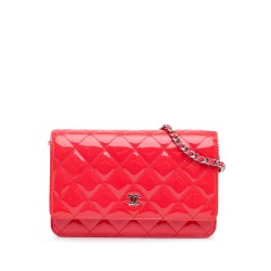 Chanel CC Quilted Patent Wallet on Chain