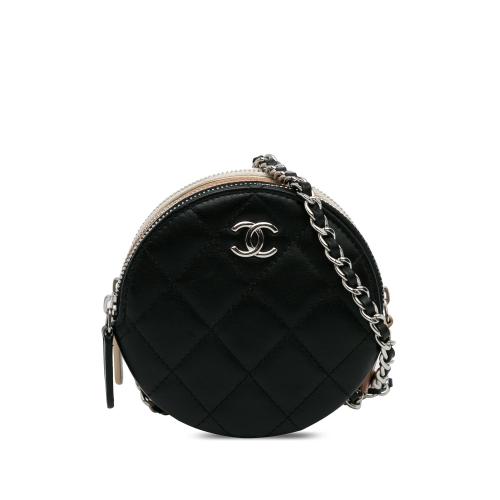 Chanel CC Round Triple Zip Crossbody Bag