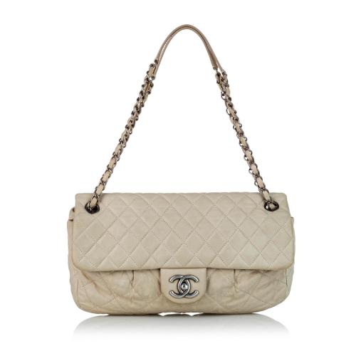 Chanel CC Timeless Lambskin Leather Single Flap Bag