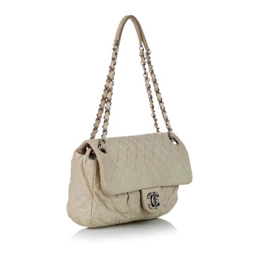 Chanel CC Timeless Lambskin Leather Single Flap Bag