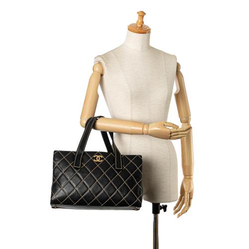 Chanel CC Wild Stitch Calfskin Tote