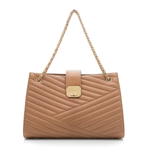 Chanel Calfskin Chevron Gabrielle Large Tote 