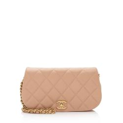 Chanel Calfskin Coco Mail Clutch with Chain