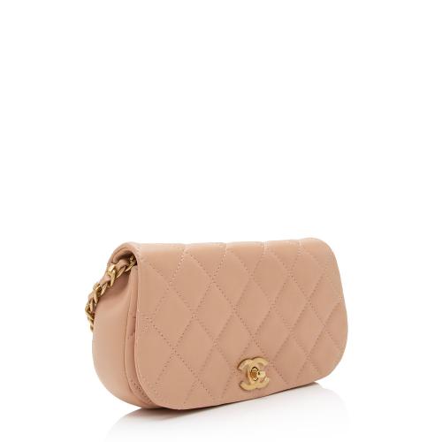 Chanel Calfskin Coco Mail Clutch with Chain