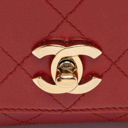 Chanel Calfskin Double Pocket Small Top Handle