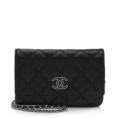 Chanel Lambskin Hamptons Wallet on Chain