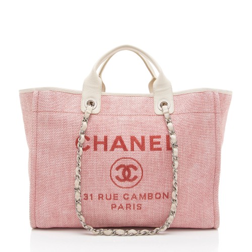 Chanel Canvas Deauville Medium Tote