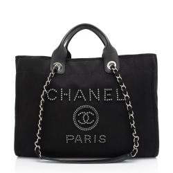 Chanel Canvas Pearl Deauville Medium Tote 