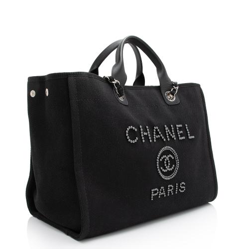 Chanel Canvas Pearl Deauville Medium Tote 