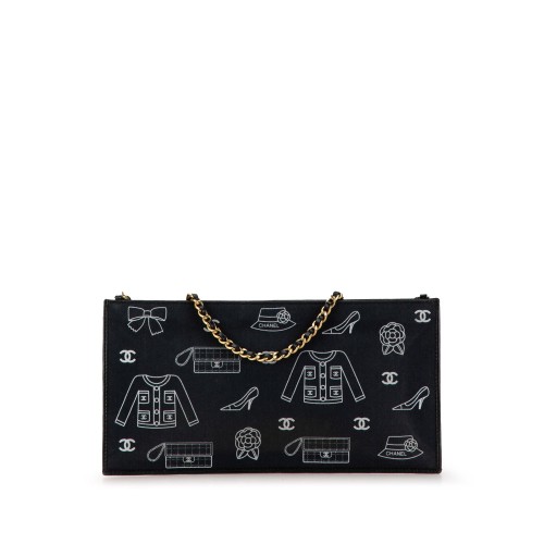 Chanel Canvas Symbols Chain Pochette