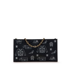 Chanel Canvas Symbols Chain Pochette