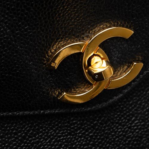 Chanel Caviar Front Pocket Chain Tote