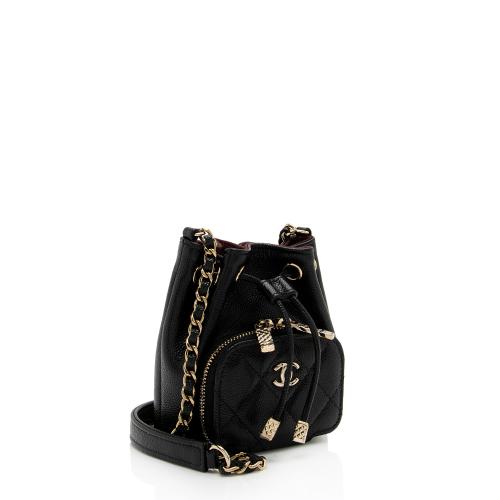 Chanel Caviar Leather Business Affinity Mini Bucket Bag