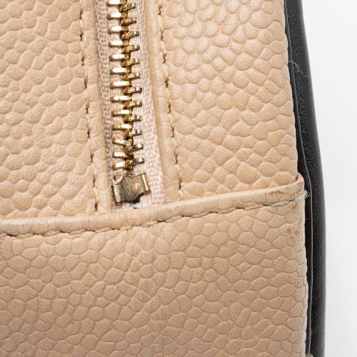 Chanel Caviar Leather CC Filigree Round Clutch with Chain - FINAL SALE