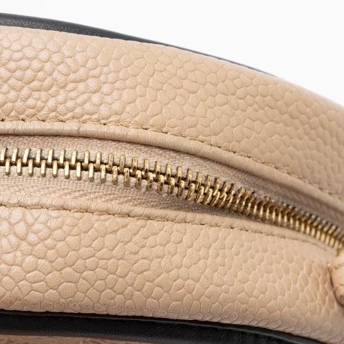 Chanel Caviar Leather CC Filigree Round Clutch with Chain - FINAL SALE