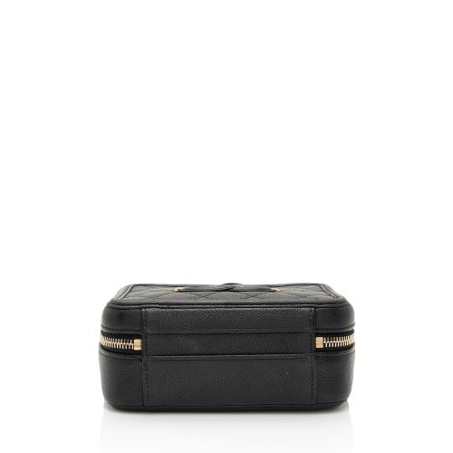 Chanel Caviar Leather CC Filigree Small Vanity Case