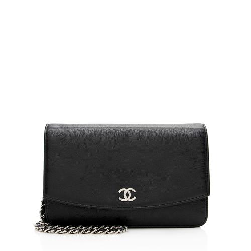 Chanel Caviar Leather CC Wallet on Chain