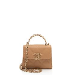 Chanel Caviar Leather Chain Mini Top Handle with Chain 