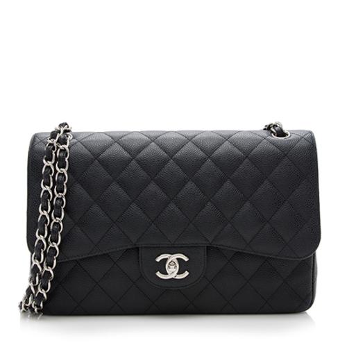 Chanel Caviar Leather Classic Jumbo Double Flap Bag