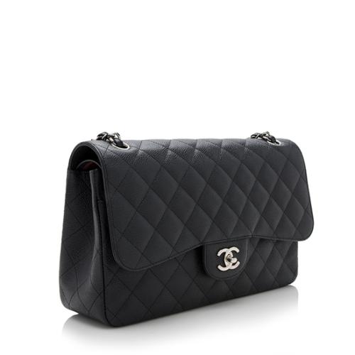 Chanel Caviar Leather Classic Jumbo Double Flap Bag