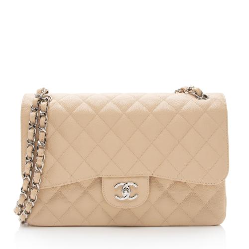 Chanel Caviar Leather Classic Jumbo Double Flap Bag