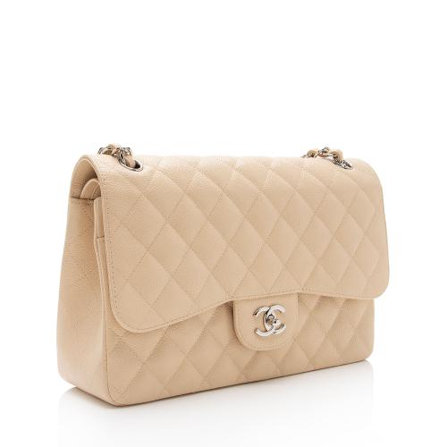 Chanel Caviar Leather Classic Jumbo Double Flap Bag