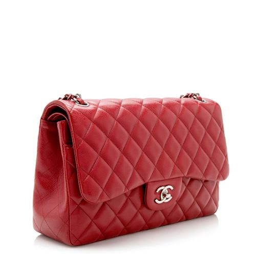 Chanel Caviar Leather Classic Jumbo Double Flap Bag