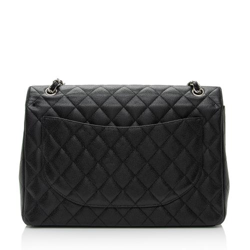 Chanel Caviar Leather Classic Maxi Double Flap Bag